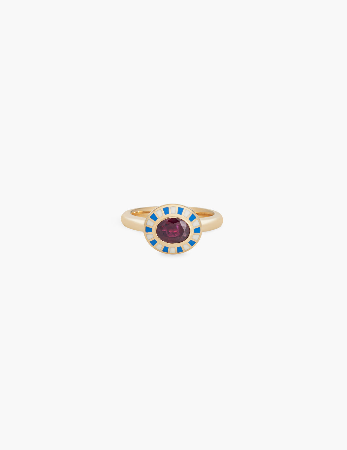 Ruby Checkered Ring