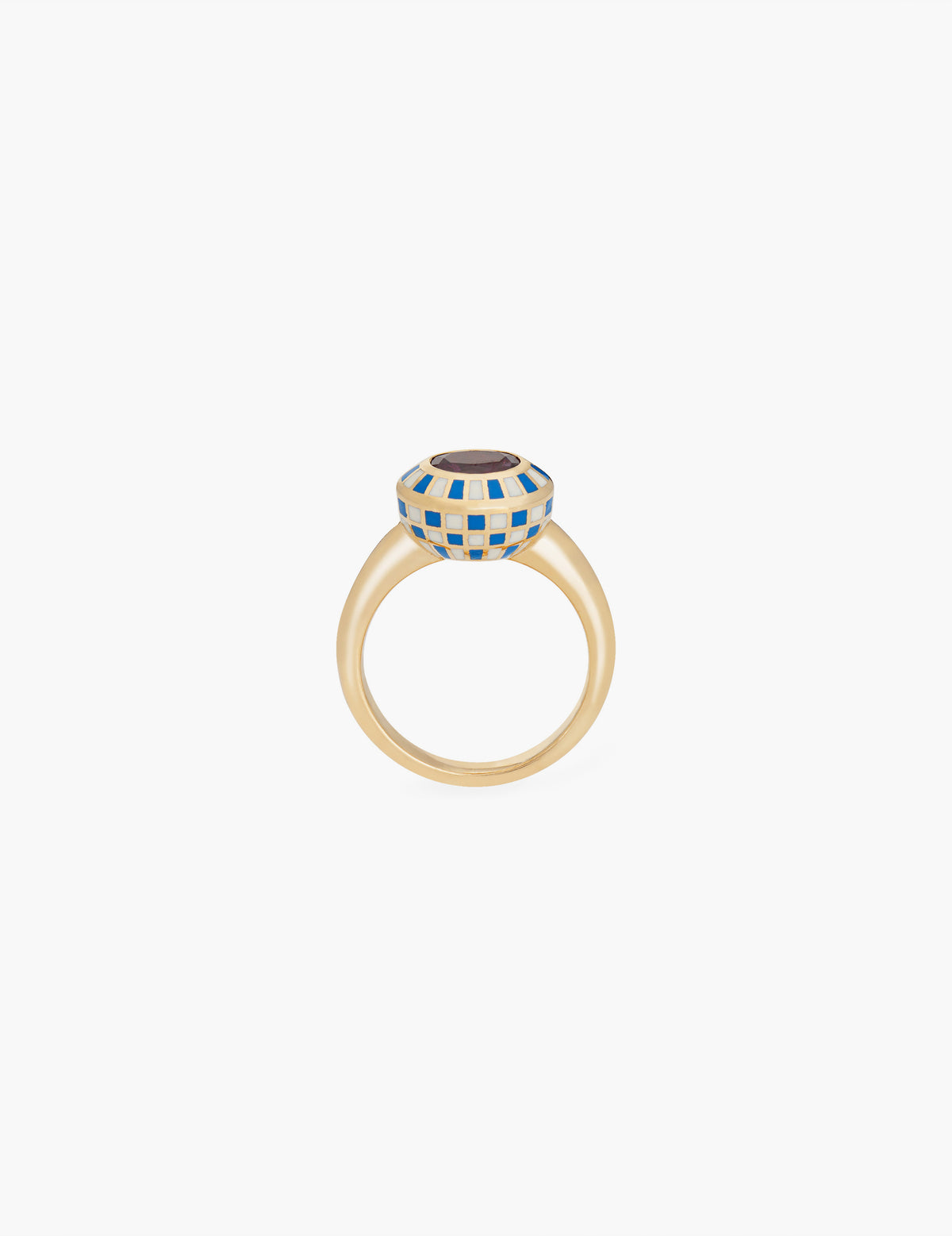 Ruby Checkered Ring