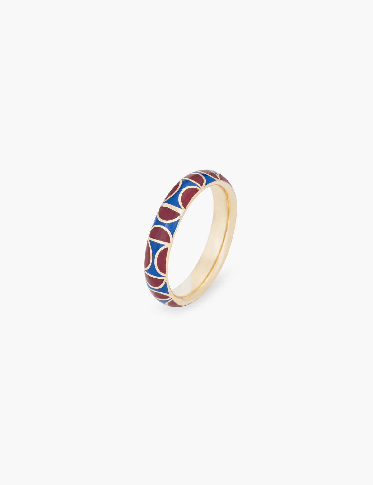 Deco Motif Enamel Ring