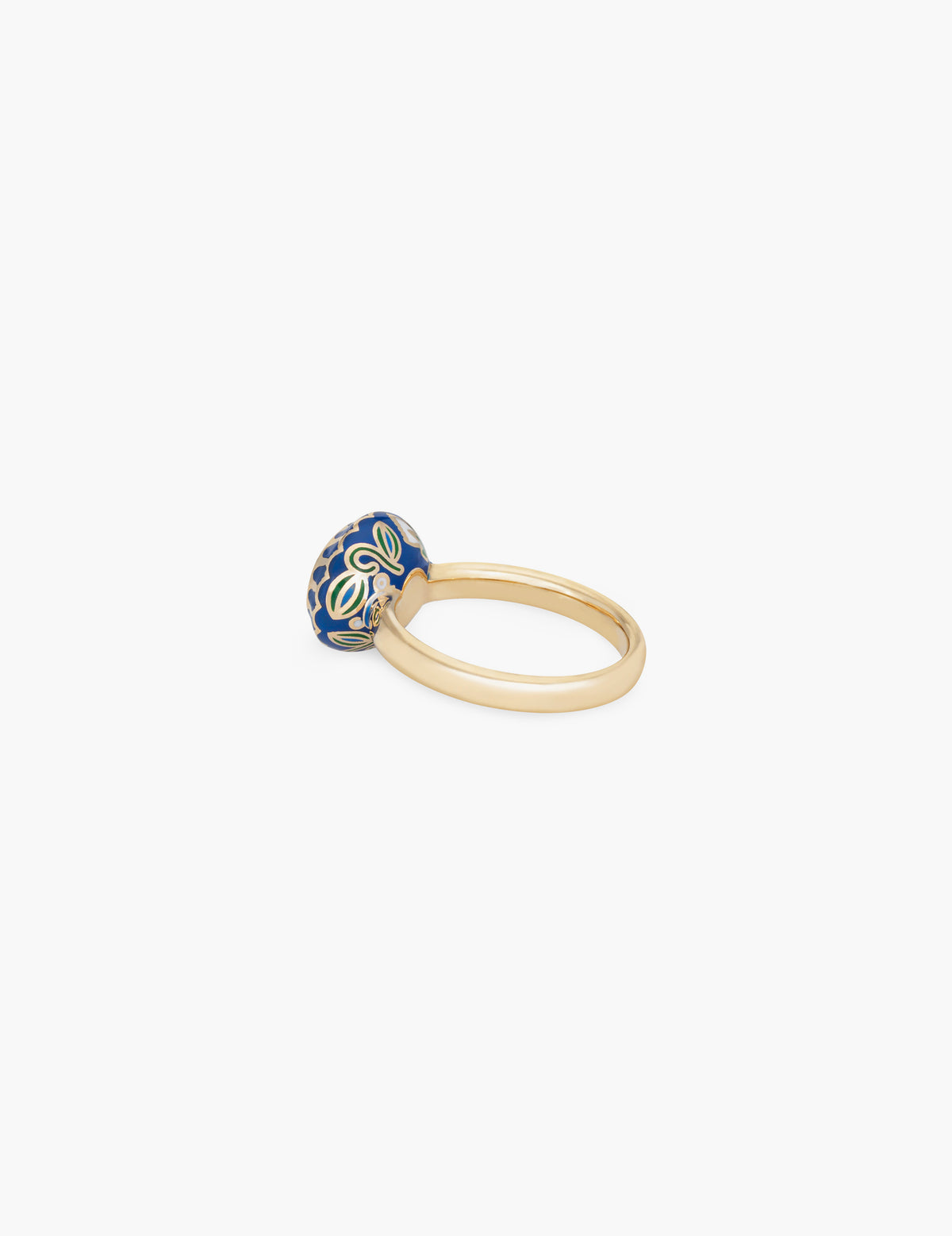 Cobalt Emerald Tulip Ring