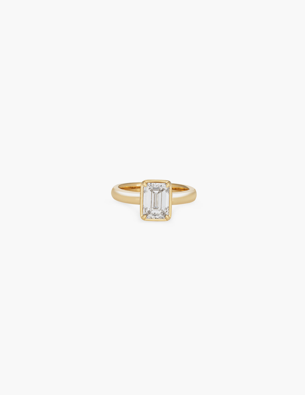 Colette Ring with 2.02ct lab grown emerald cut diamond