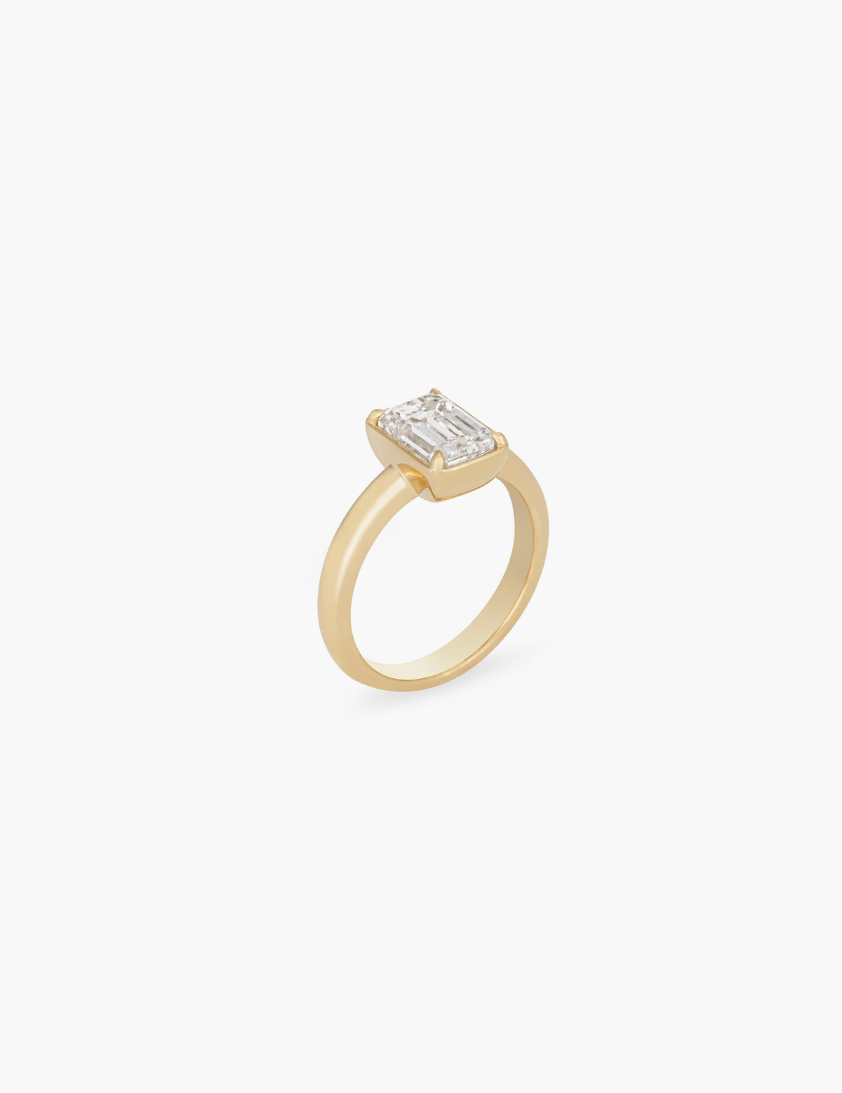 Colette Ring with 2.02ct lab grown emerald cut diamond